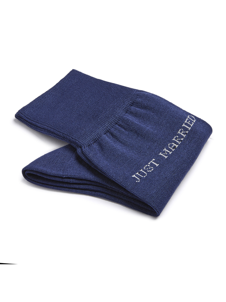 Carlo Lanza Just Married Chaussettes en Coton Bleu main product photo