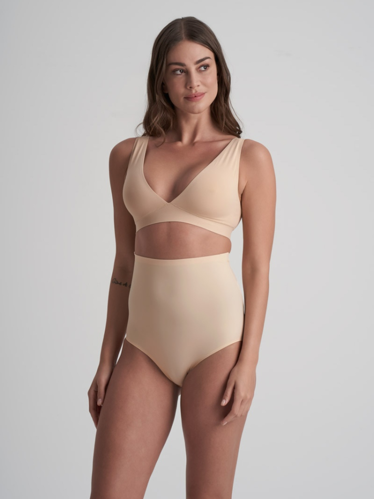 BYE BRA Padded Panties Culottes Taille Haute Beige main product photo