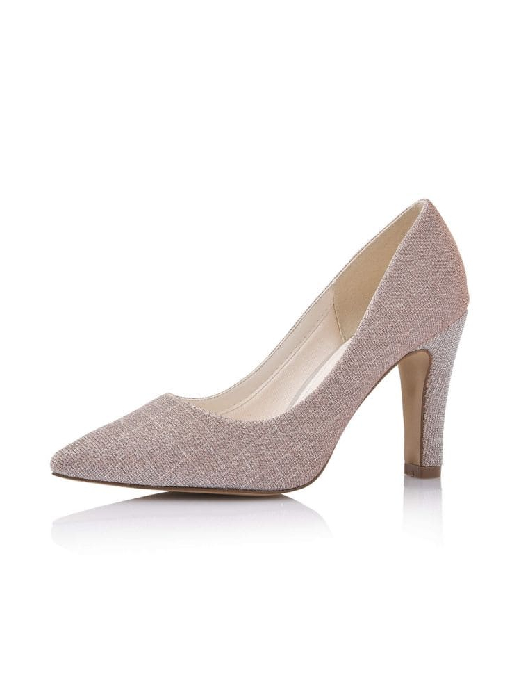 Rainbow Club Fera Rose Métallique Chaussures Mariage main product photo
