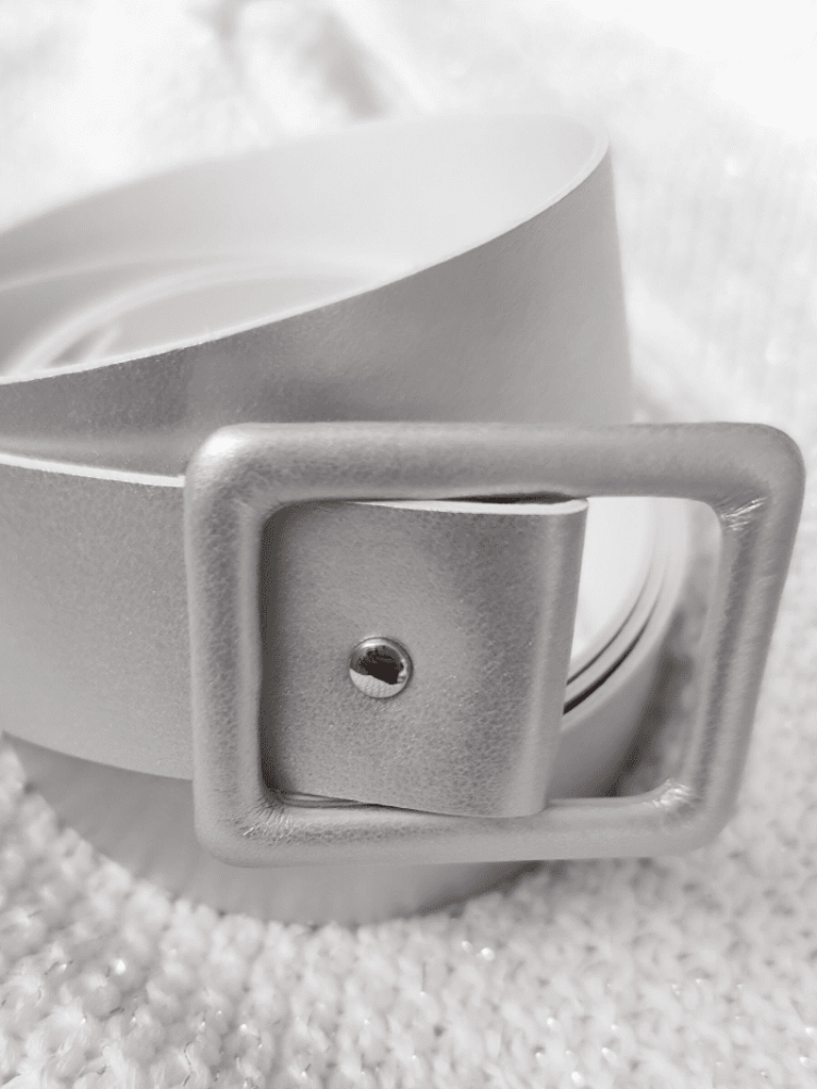 Forever & Eva G1011 Ceinture en Simili Cuir Argenté main product photo