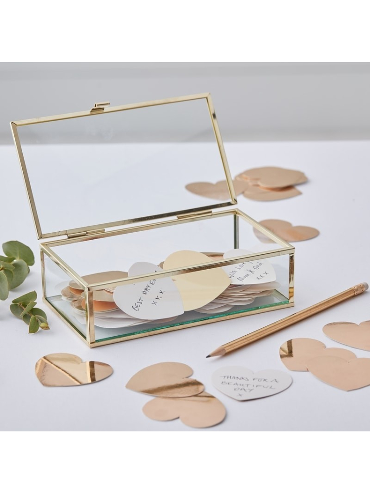 Ginger Ray GO-114 Gold Wedding Livre d'Or de Boîte de Verre main product photo