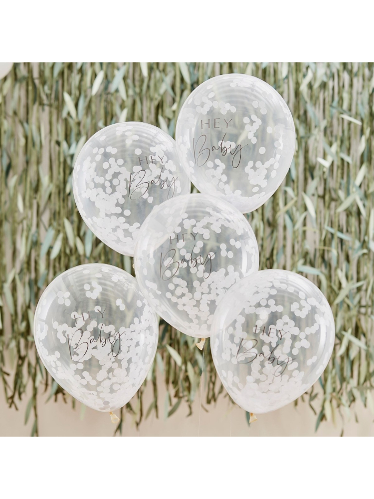 Ginger Ray BAB-125 Botanical Baby Ballons de Confettis main product photo