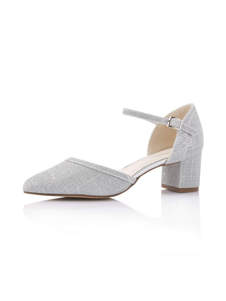 Rainbow Club Paisly Argent Métallique Chaussures Mariage main product photo