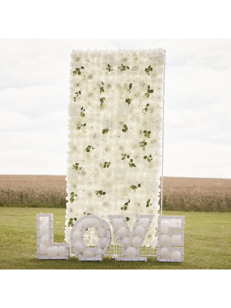 Ginger Ray PAMA-101 Roses Blanches Backdrop main product photo