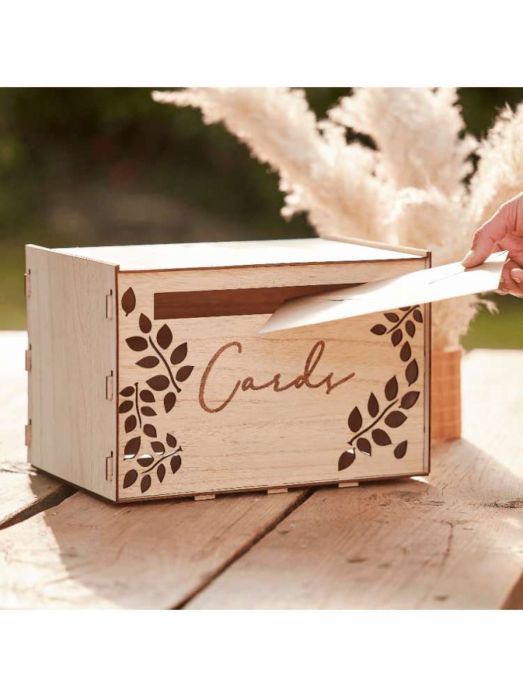 Ginger Ray PAMA-112 Boîte à Cartes de Mariage en Bois main product photo