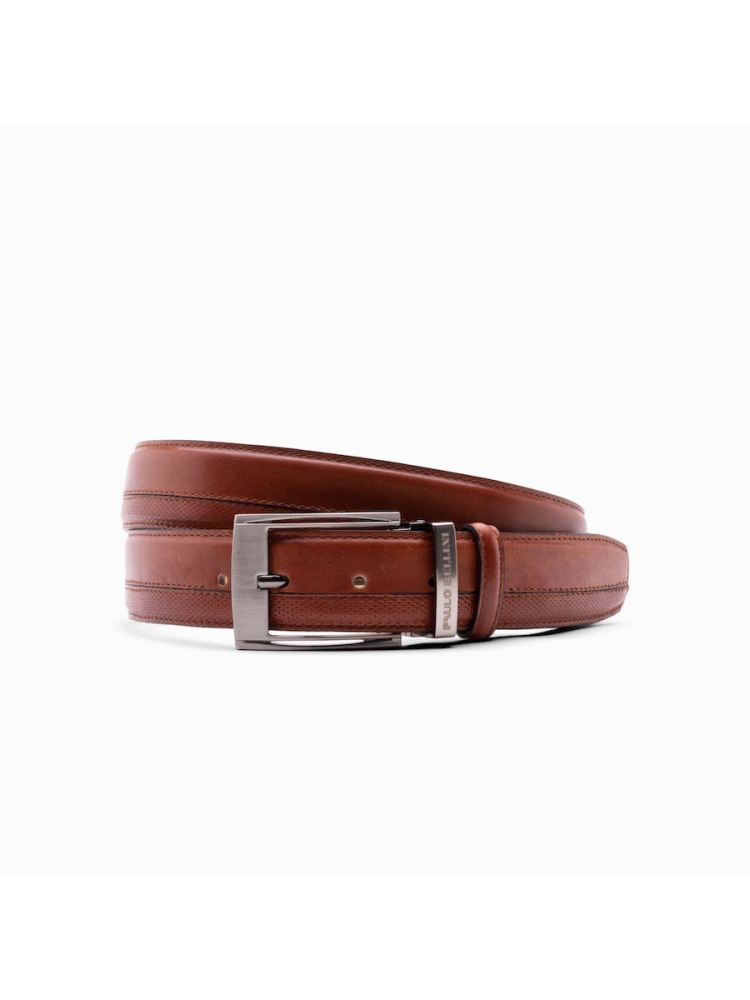 Paulo Bellini Fasano Ceinture Homme Cuir Cognac Grav 1000 main product photo