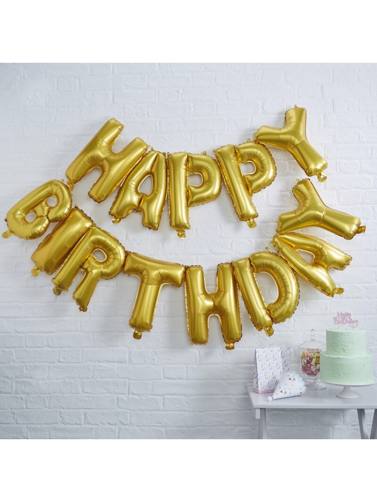 Ballons d'or Happy Birthday | Pick & Mix main product photo