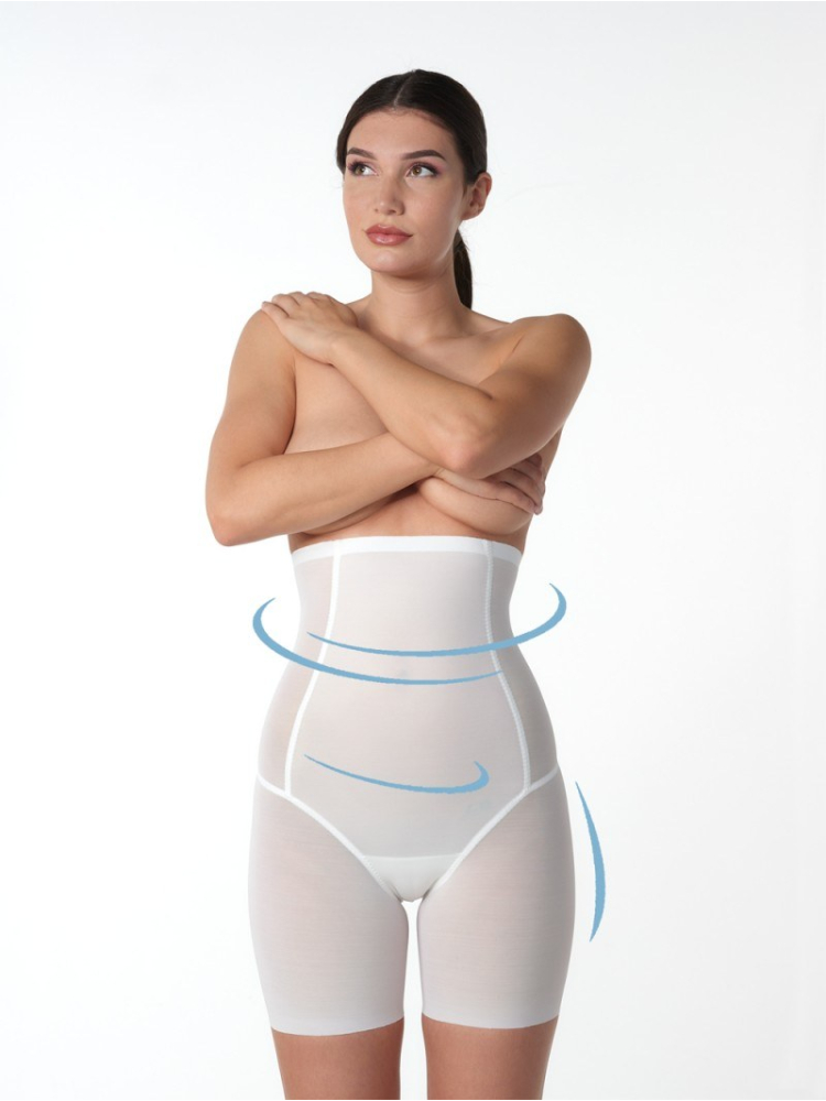 Poirier MP-50 High Waist Control Short Ivory main product photo