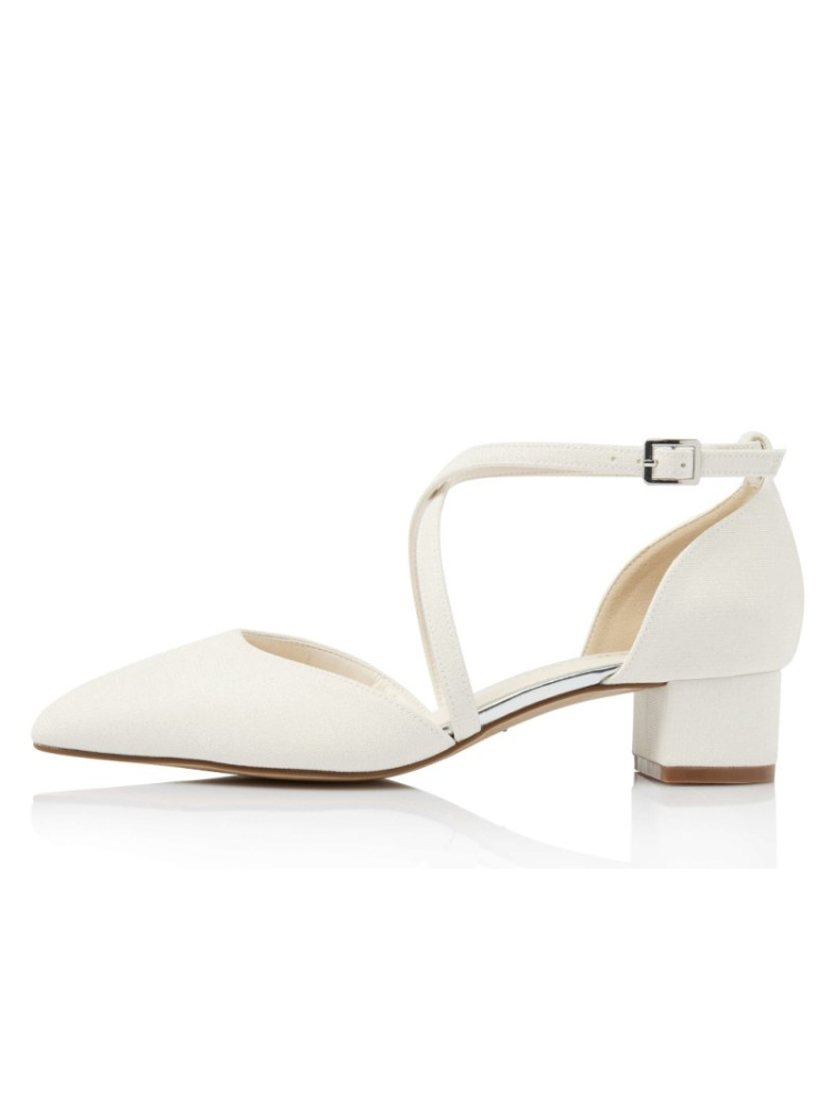 Rainbow Club Maike Chaussures de Mariée – Métallisé Ivoire Clair main product photo