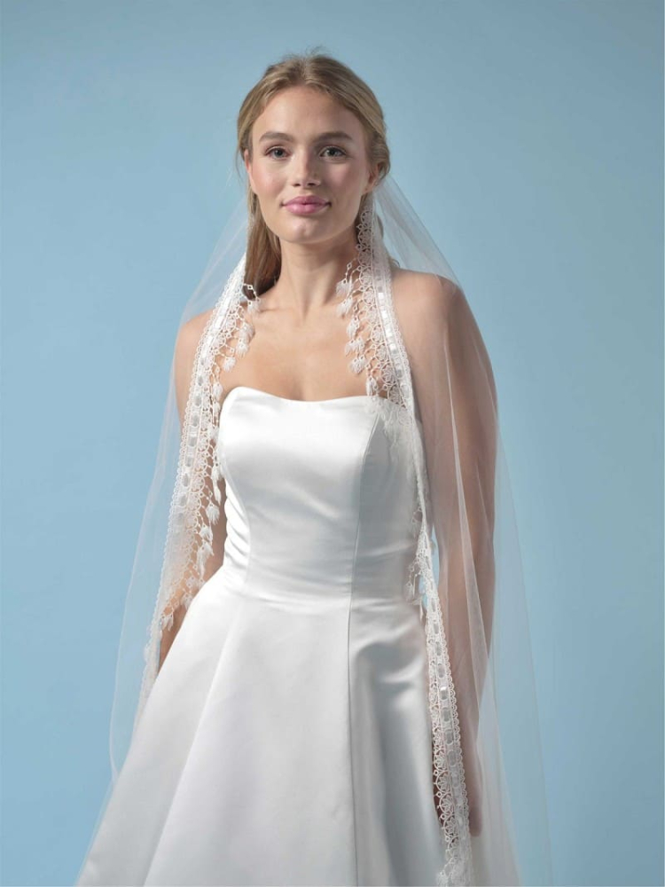 Poirier S440-280-SOFT Voile à Franges Brodées - 280 cm main product photo
