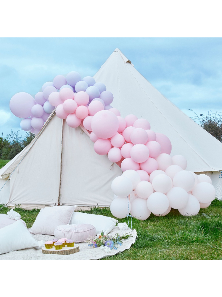 Ginger Ray BA-321 Balloon Arch Violet et Rose Arche de ballons main product photo