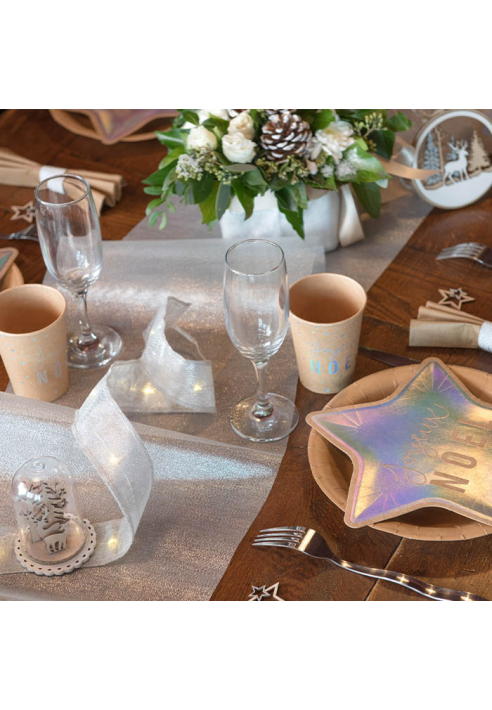 Santex Chemin de Table en Argent Métallique