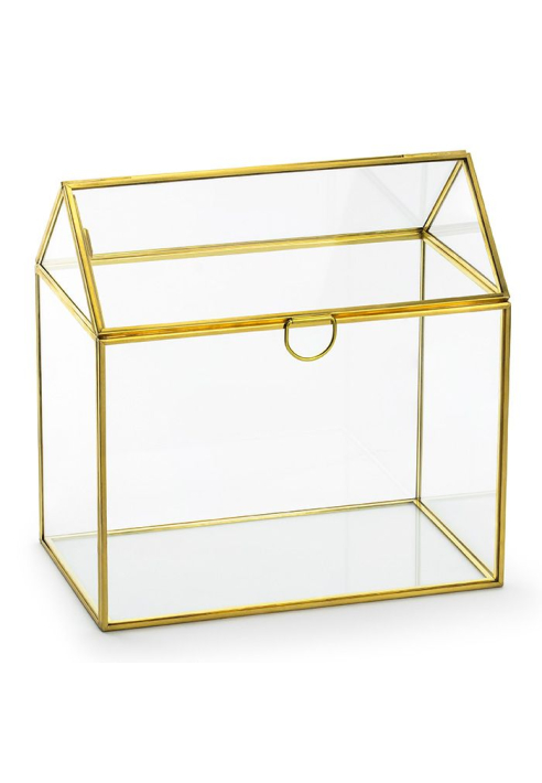 Boîte à enveloppe en verre Or