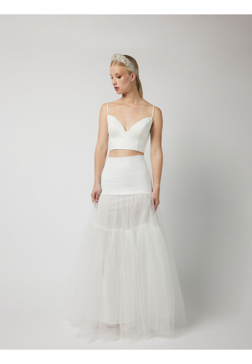 PO-PC75-150J A-Line ultra light petticoat - Ivory ()