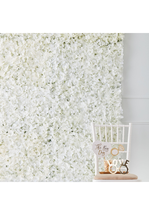 Ginger Ray GO-140 Gold Wedding Mur de Fleurs Blanc ()