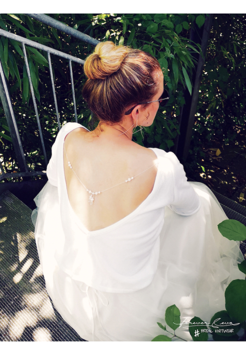 Jersey de mariée avec encolure au dos P5303 Forever & Eva ()