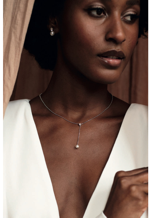 Abrazi Lovey Perle Collier Argent