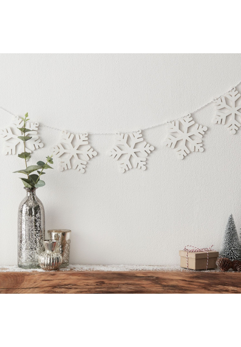 Ginger Ray SNOW-200 Snow Place Like Home Guirlande