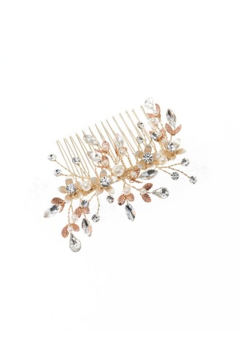 Poirier Peigne Cheveux Mariage BB-438 Or