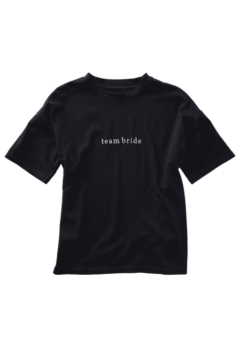 Ginger Ray HEN-155 Size S Team Bride T-shirt Noir