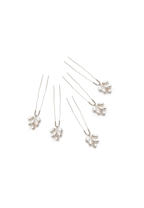 Abrazi Perla Épingles à Cheveux Argent