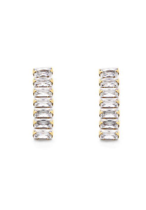 Abrazi Baguette Boucles d'Oreilles Or