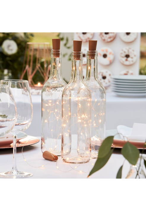 Ginger Ray BR-363 Botanical Wedding Bouteille d'éclairage menée ()
