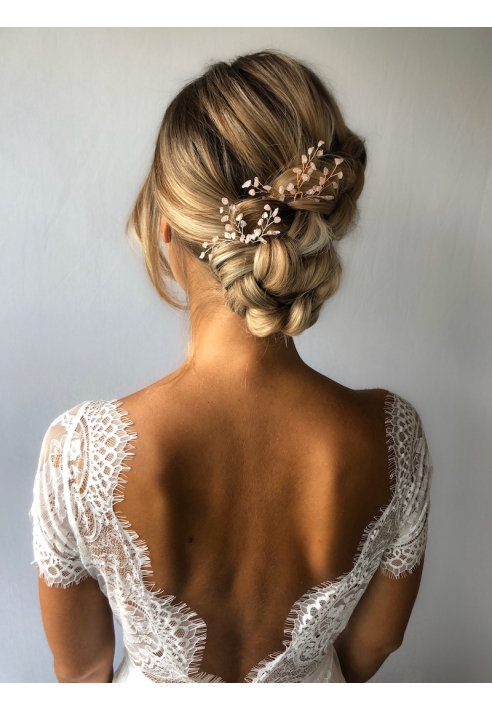 Sally Jane Bridal Lotis Épingles à Cheveux Argent ()