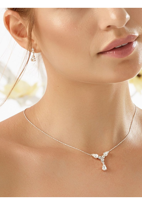 Bianco Evento Ensemble de bijoux de Mariée N7