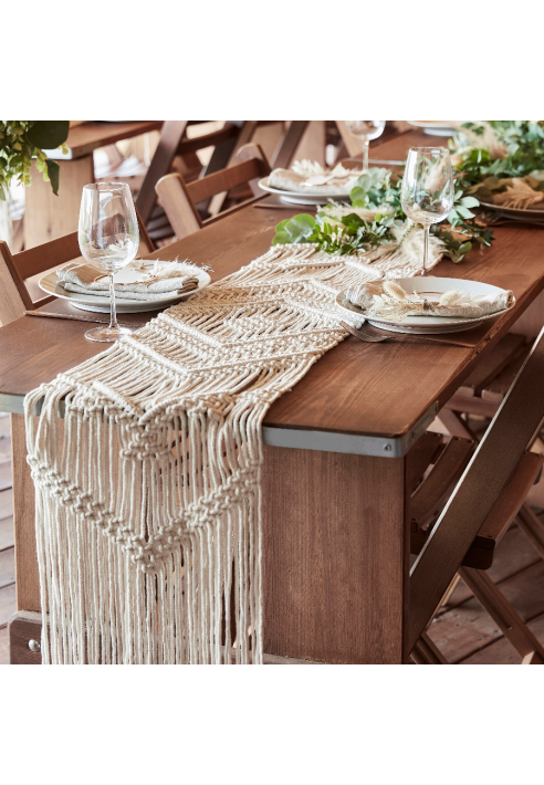 Ginger Ray PAMA-117 Chemin de Table Macramé Blanc ()