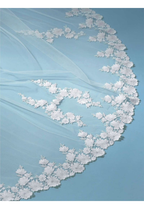 Poirier S439-280-SOFT Voile Fleurs Brodées - 280 cm