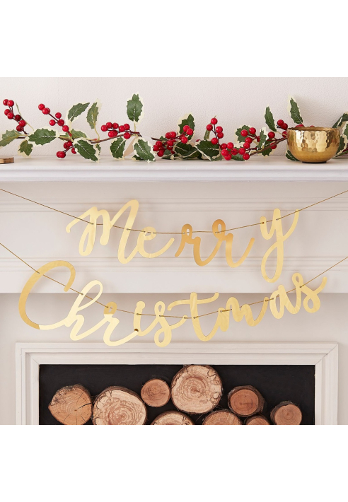 Ginger Ray TRAD-311 Traditional Touches Merry Christmas Guirlande