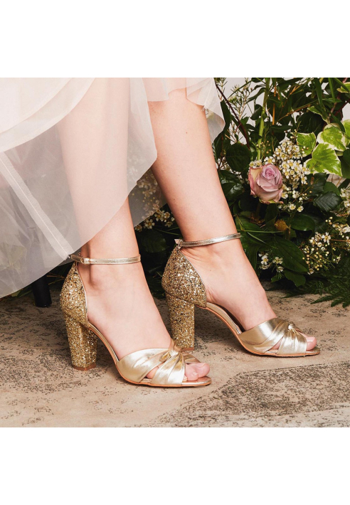 Rachel Simpson Candyfloss Or Chaussures de mariée