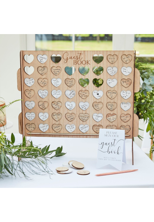 Ginger Ray BR-384 Botanical Wedding Quatre d'affilée Livre d'or ()