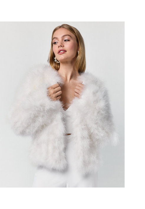 Poirier BOL-75052 Veste Marabou doré ()
