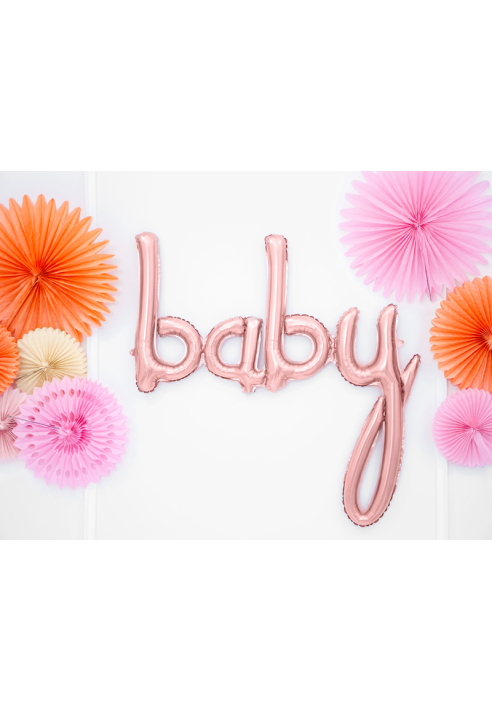 Ballon d'aluminium Baby Rose d'or (73cm) ()