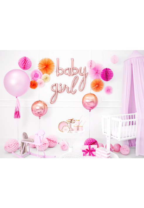 Ballon d'aluminium Girl Rose d'or (77cm)
