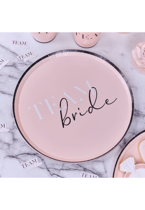 Ginger Ray TH-102 Team Bride Assiettes ()