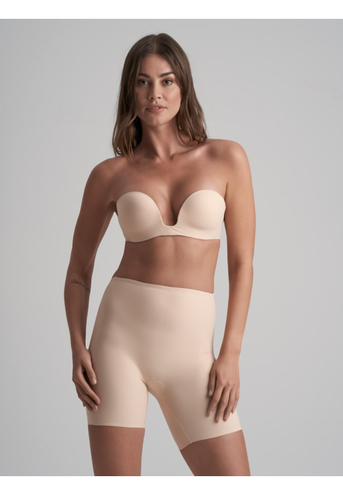 BYE BRA Soutien-gorge sans bretelles à décolleté plongeant Beige