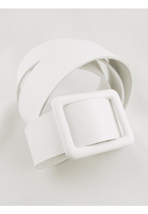 Forever & Eva G1009 Ceinture en Simili-Cuir Ivoire ()