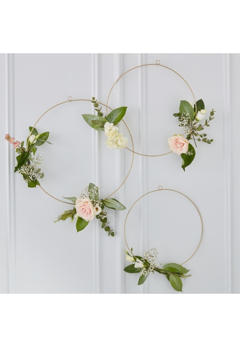 Ginger Ray GO-103 Gold Wedding Cintres Floraux Dorés ()