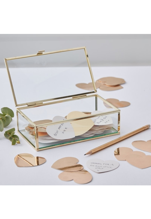 Ginger Ray GO-114 Gold Wedding Livre d'Or de Boîte de Verre ()