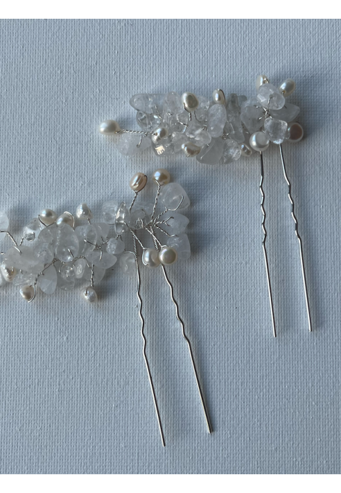 Sally Jane Bridal Ilse Épingles à Cheveux Argent