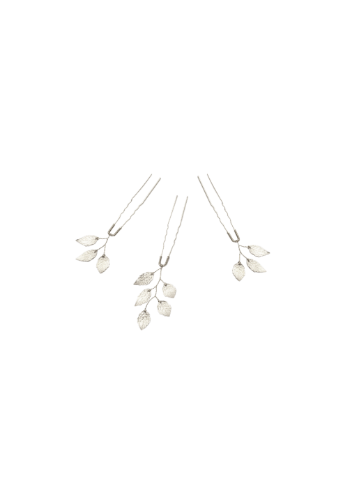Abrazi Petal Épingles à Cheveux Argent ()
