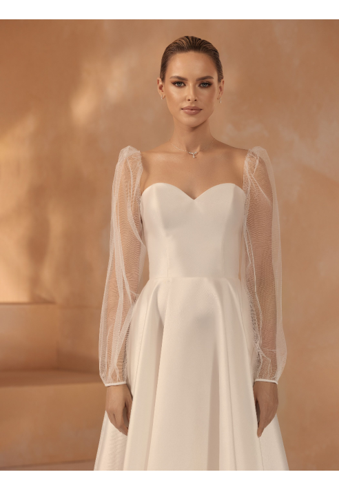 Bianco Evento R003 Manches Tulle