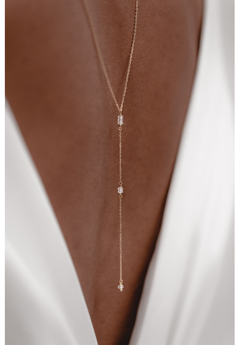 Juvelan Melody Collier de dos de mariée