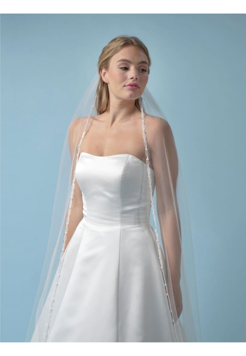 Poirier S430-280-SOFT Voile Perles & Paillettes Bordure - 280 cm ()