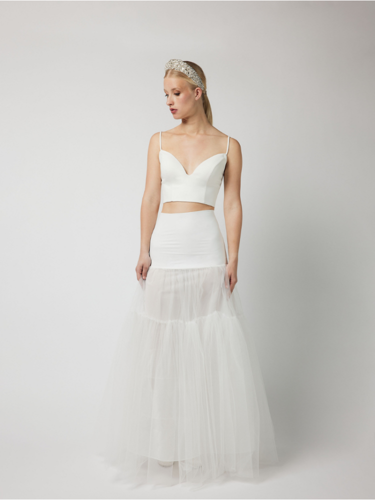 PO-PC75-150J A-Line ultra light petticoat - Ivory main product photo