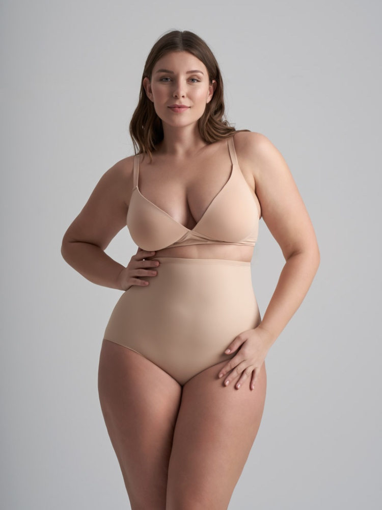 BYE BRA Culotte Taille Haute Sculptante Beige main product photo