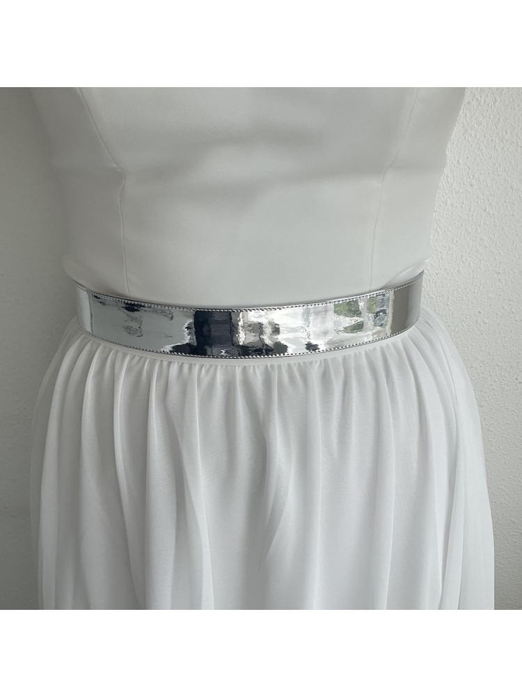 Bianco Evento PA91S Ceinture Mariage Argent main product photo